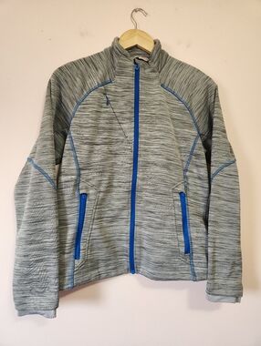 North End Sport Grey Space Dye Performance Full Zip Fleece Jacket M Like New